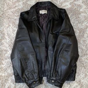 Oversized Genuine Leather Jacket